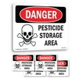 thumbnail image 1 of Pesticide Storage Area OSHA Danger Aluminum Sign 24 Inch x 18 Inch - 5 Pack, 1 of 8