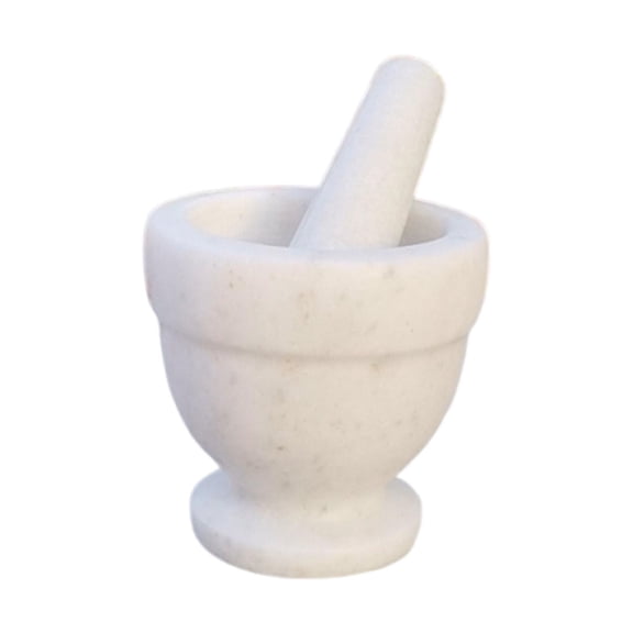 Pestle Mortar Bowl Garlic Crusher Marble Material Home Kitchen Tool for Herb Spices Grinding Enthusiasts