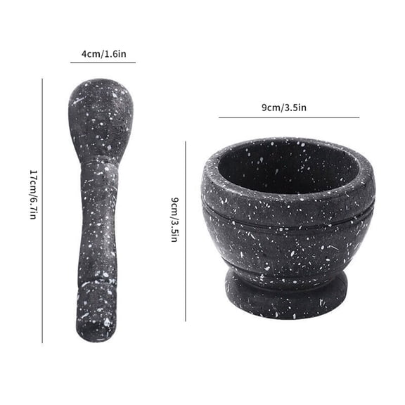 Pestle And Mortar Hand Grinder Plastic Material 6.7 Inch Spice Crusher Set For Herbs Spices Pesto Grains Teas Garlic Ginger Light Weight Easy Carry Easy Clean Durable Herb Crusher