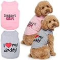 thumbnail image 1 of Pet 1 Pack Dog Shirt – Shirts For Small Dogs – Sleeveless Daddy’s Girl Dog Clothes – Breathable Summer Pet Apparel Stretchy And Stylish Puppy T Shirts, 1 of 11