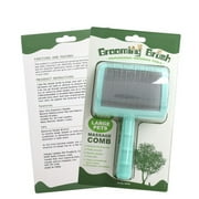 Pet Grooming Tool for Large Dogs and Cats - Extra Long Pin Slicker Brush for Deshedding Matted Hair Loose and Shedding Mats, 6.89X4.09 inch, Green