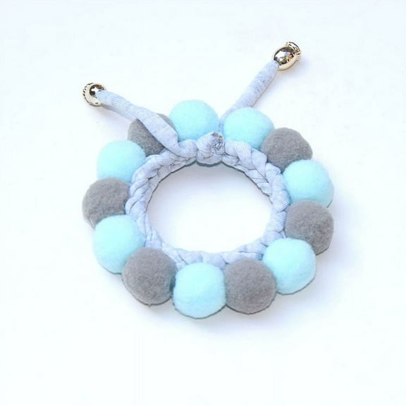 Pet Accessories Pom-Pom Pet Collar,Cute Cat Soft Pom-Pom Muffler,Adjustable Pet Collar,Cat Plush Necklace Beaded,Birthday Gifts for Pets