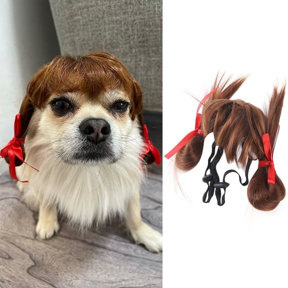 Pet Accessories Trimmable Dog Wigs For Small Medium And Large Dogs Headwear Cat Wigs Dress Up Decorations Halloween Christmas Parties Festivals