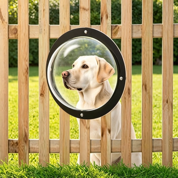Pet Acrylic Window, Round Cat Dog Fence Lookout Window for Dogs Cats, Pet Dome Window Fence Accessory, Pet Supply, Pet Safety Gate Barrier for Dogs Cats, Pet Isolation Gate for Stairs Doorway