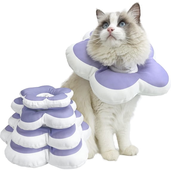 Pet Adjustable Recovery Collar - Recovery Protective Pet Cone Wound Healing Protective Soft Edge for Pets/Kitten/Cats/Small Dogs