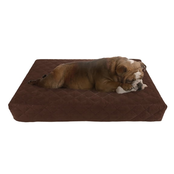 Pet Adobe Waterproof Memory Foam Pet Bed, 30" L X 21" W X 3.5" H, Brown