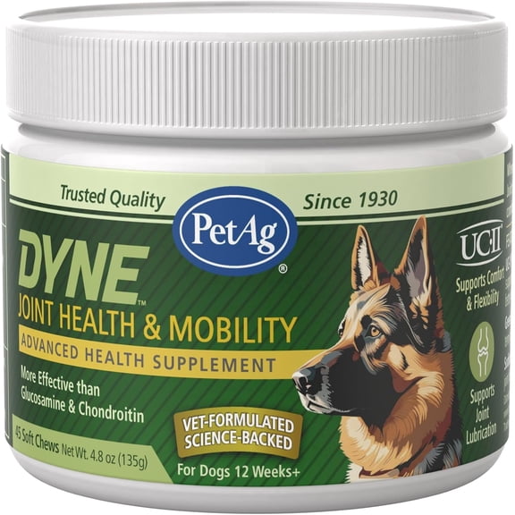 PetAg Dyne Soft Chews, Joint Health & Mobility - 45 Chicken Liver Flavor Chew
