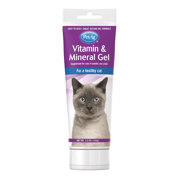 Pet-Ag Vitamin & Mineral Gel Supplement for Cats - 3.5 oz