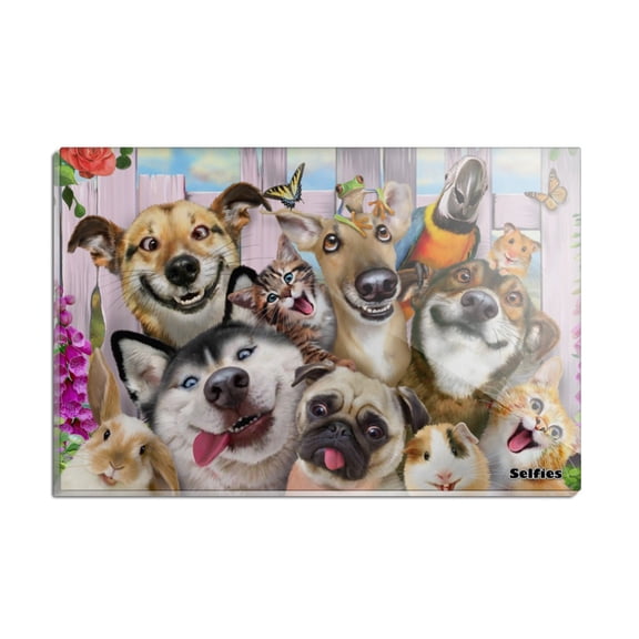 Pet Animals Selfie Dogs Cats Rabbit Hamster Guinea Pig Rectangle Acrylic Fridge Refrigerator Magnet