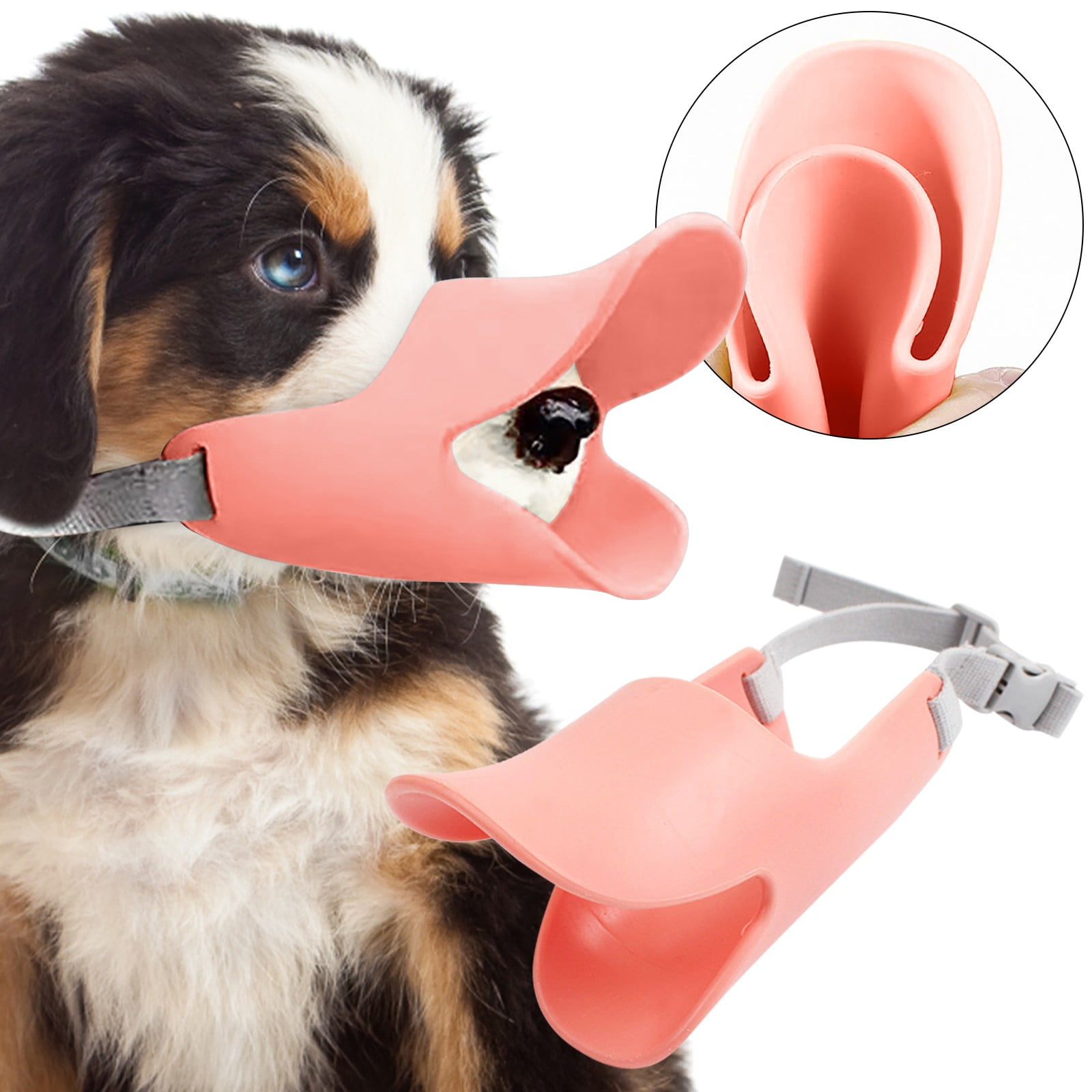 Pet Antibite Pet Muzzle Nongrinding Silicone Pet Muzzle Comfortable and Soft Silicone Muzzle