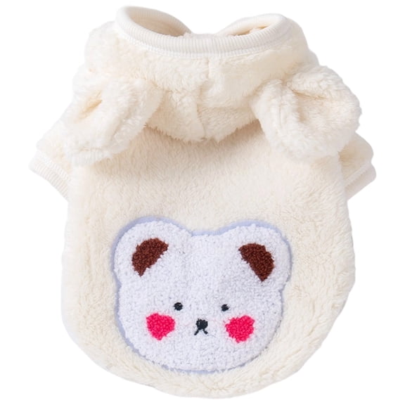 Pet Apparel Cozy Bear Pattern Knit Coat for Small Dogs and Cats Lightweight Winter Sweater Without Logo