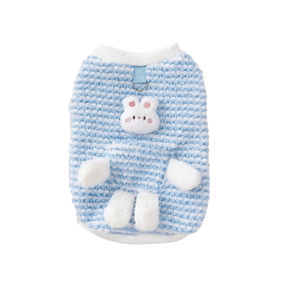 Pet Apparel, Cute Cartoon Animal Pattern, Traction-Designed Two-Legged Fleece Sweater For Cats Dogs