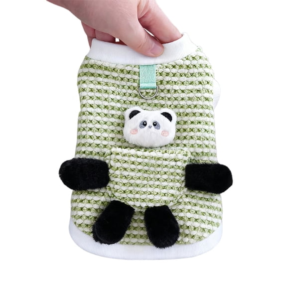 Pet Apparel, Cute Cartoon Animal Pattern, Traction-Designed Two-Legged Fleece Sweater For Cats Dogs