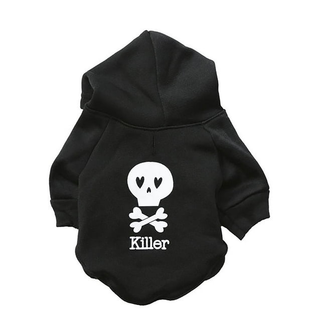 Pet Apparel Dog & Cat Clothing Hoodie With Multi Color Skull Design