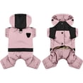 thumbnail image 1 of Pet Apparel, Hooded 4-Leg Dog Winter Coat, Fleece Lined Warm Full Body Suit for Small Medium Dogs, Adjustable Cold Weather Pet Clothing with Zipper, 1 of 7
