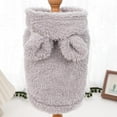 thumbnail image 1 of Pet Apparel With Bunny Ears Cute Dog Kitten Hoodies Sweater For Winter Warm Small Pet Clothes(Grey S-32X19Cm), 1 of 1