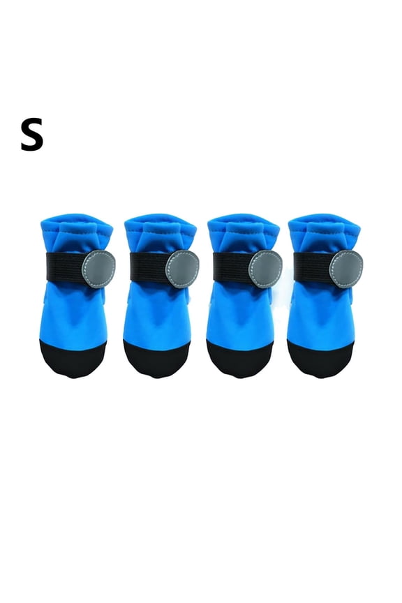 Durable All Weather Outdoor Pet Walking Shoes with Reflective Rain Boots and Traction Sole Design for