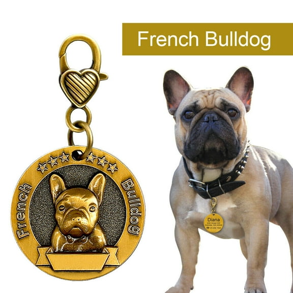 Pet Artist 3D Gold Personalized Dog Tags with Breeds Customized Name ID Collar Tag Free Engraved