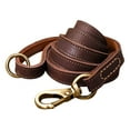 thumbnail image 1 of Pet Artist 5ft Genuine Leather Dog Leash Heavy Duty Walking Training Leashes Strong with Ring, 1 of 7