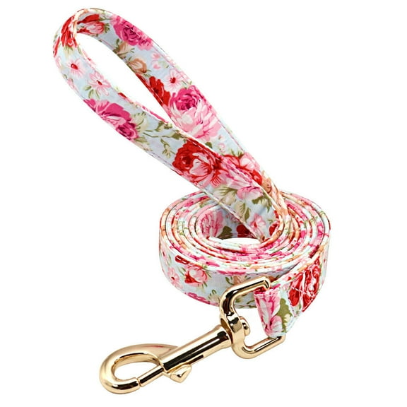 Pet Artist 5ft Long Fashion Floral Pet Dog Nylon Leash Pet Walking Leashes for Small Large Dogs