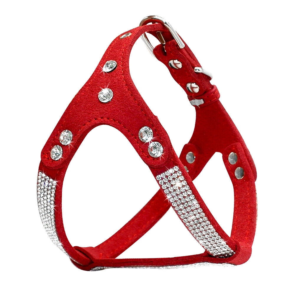 Pet Artist Bling Rhinestones Dog Harness Soft Suede Leather Crystal pet-artist-bling-rhinestones-dog-harness-soft-suede-leather-crystal