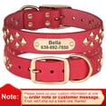 thumbnail image 1 of Pet Artist Cool Studded Personalized Custom Dog Collars ID Name Leather Adjustable for Small Large Dogs, 1 of 11