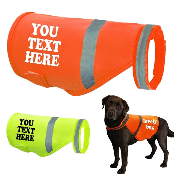 Pet Artist Custom Print Reflective Dog Safety Vest with Name Personalized Coat Clothes Hi Vis High Vis Gear