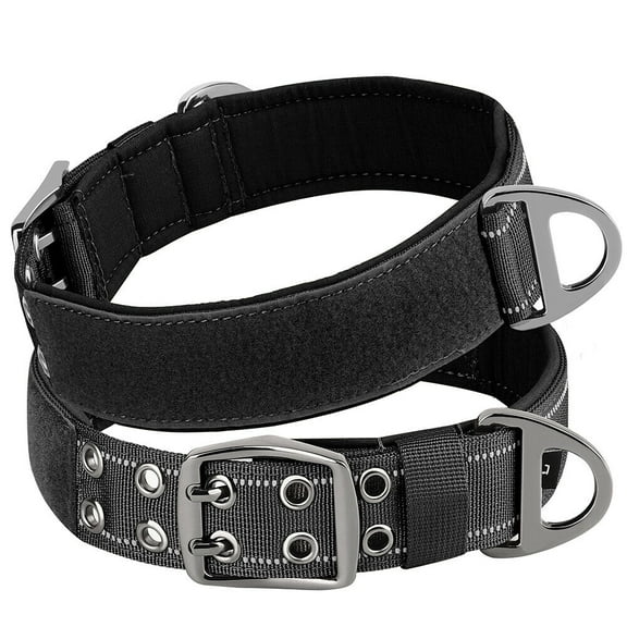 Pet Artist Durable Nylon Military Tactical Pet Dog Collar Reflective Adjustable Training Cannie