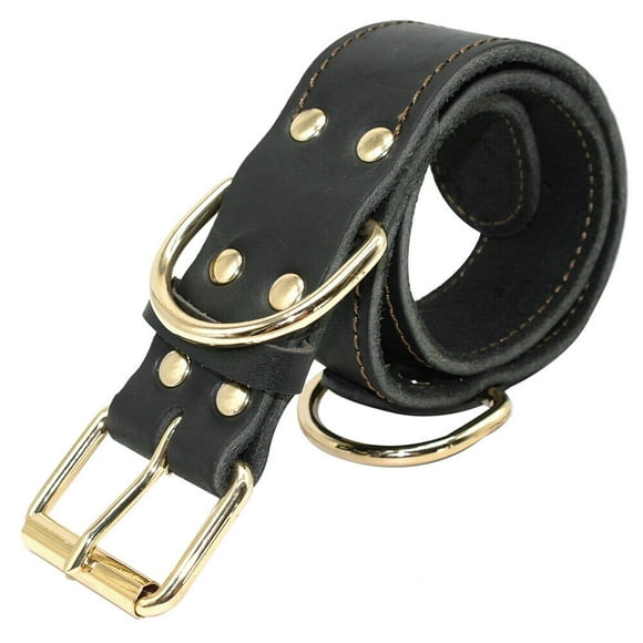 Pet Artist Genuine Leather Pet Dog Collars Heavy Duty Buckle Adjustable for German Shepherd