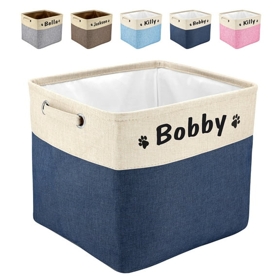 Pet Artist Large Dog Toys Storage Bin Box Personalized Custom Pet Name Print Clothes Basket