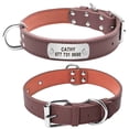 thumbnail image 1 of Pet Artist Leather Personalized Dog Collar Adjustable Puppy ID Name Custom Engraved S/M/L, 1 of 7