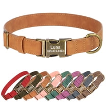 Pet Artist Leather Personalized Dog Collar Custom Name Engraved Puppy ID Anti-lost Collars