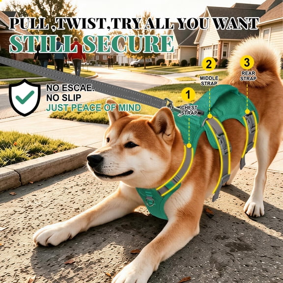 Pet Artist No Pull Dog Harness Escape Proof Reflective Adjustable Sport Vest with Handle