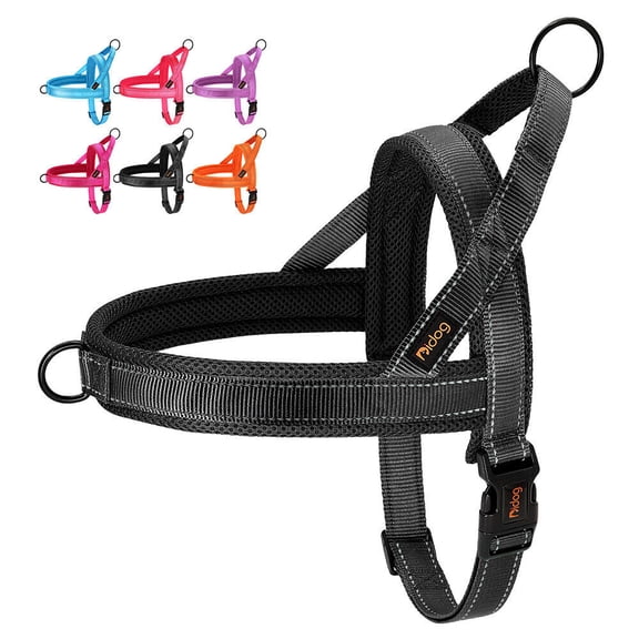 Pet Artist No Pull Dog Pet Dog Harness Reflective Nylon Mesh Padded with Handle Front Leading