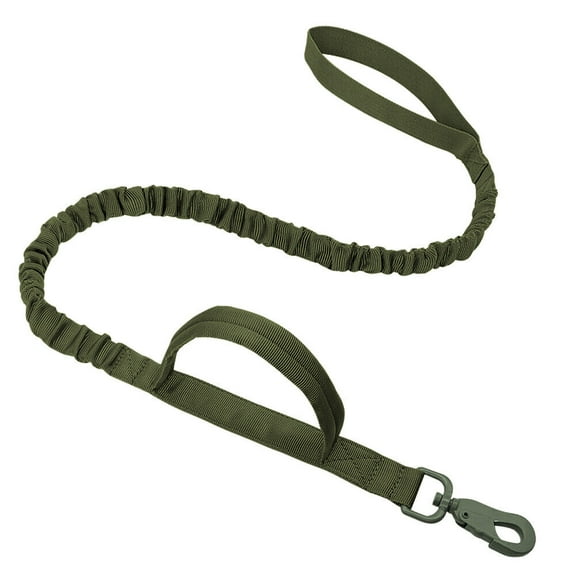 Pet Artist No Pull Tactical Bungee Dog Leash with 2 Control Handle Military Training Leashes