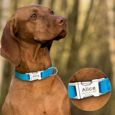 Pet Artist Nylon Personalized Dog Collar Free Engraved Name Customized Tag Reflective Adjustable
