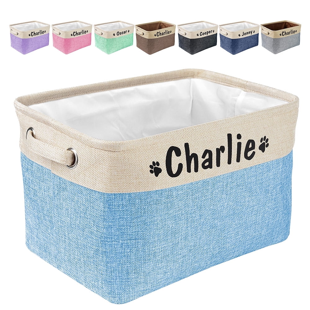 Pet Artist PET ARTIST Collapsible Dog Toy Storage Basket Bin with ...