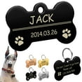 thumbnail image 1 of Pet Artist Personalized Bone Shape Dog Tags Engraved Pet Puppy ID Name Stainless Steel S-L, 1 of 10