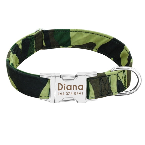 Pet Artist Personalized Dog Collar Heavy Duty Metal Buckle Engraved ID Name Custom S M L