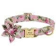 thumbnail image 1 of Pet Artist Personalized Dog Collars Nylon Adjustable Flower Puppy Collars ID Name Free Engraved, 1 of 10