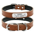 thumbnail image 1 of Pet Artist Personalized Dog Collars for Small Dogs Leather Custom Name Engraved for Yorkie, 1 of 7