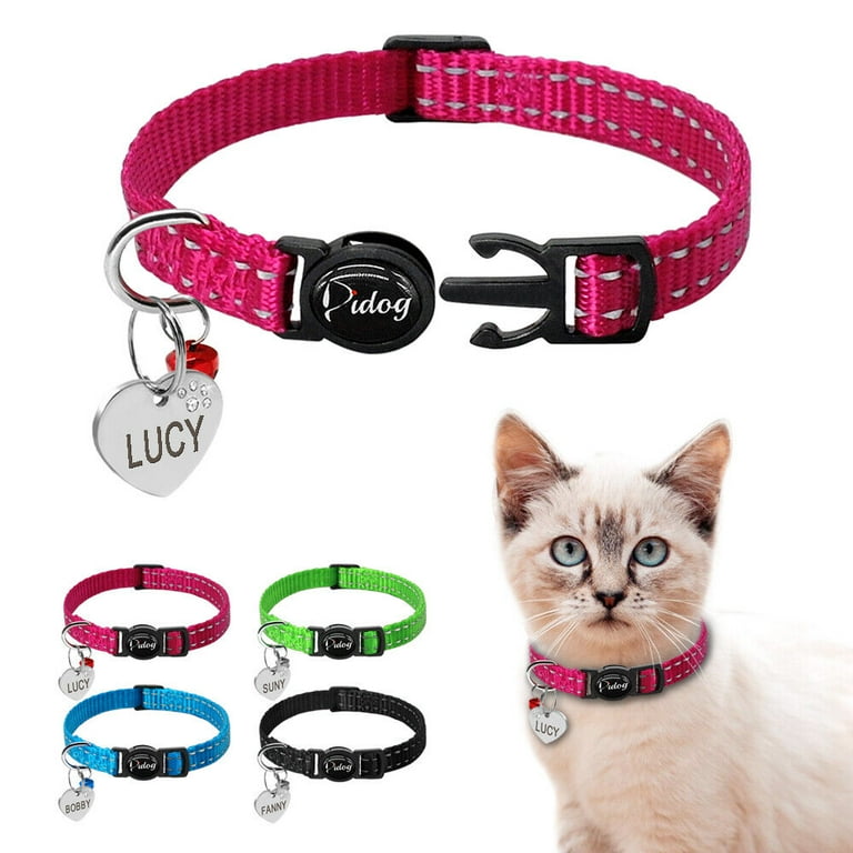 Pet Artist Personalized Reflective Nylon Breakaway Cat Collar Quick Release Buckle For Kitten Puppy Pet Walmart