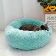 thumbnail image 1 of Pet Artist Pet Dog Cat Plush Calming Bed Comfy Round Donut Beds Fluffy Cave House Sleeping Mat Mattress Pad, 1 of 10
