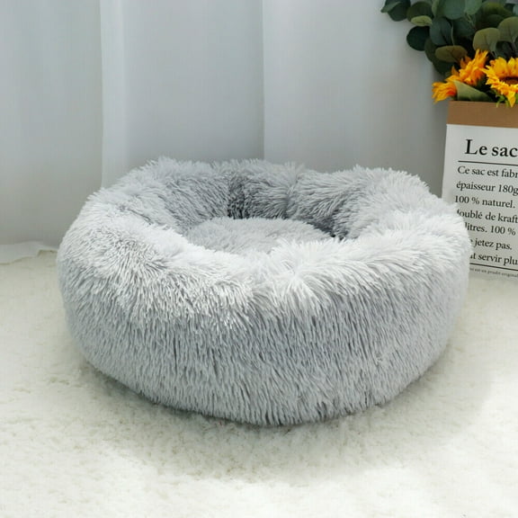Pet Artist Pet Dog Cat Plush Calming Bed Comfy Round Donut Beds Fluffy Cave House Sleeping Mat Mattress Pad