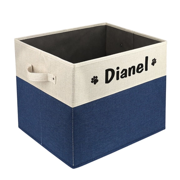 Pet Artist Pet Dog Cat Toy Storage Box Personalized Name Print Home Organizer with Handle