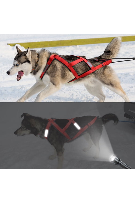 Pet Dog Weight Pulling Harness Reflective Training Sledding Vest Adjustable for Medium Large Breeds Rottweier Mastiff Pitbull