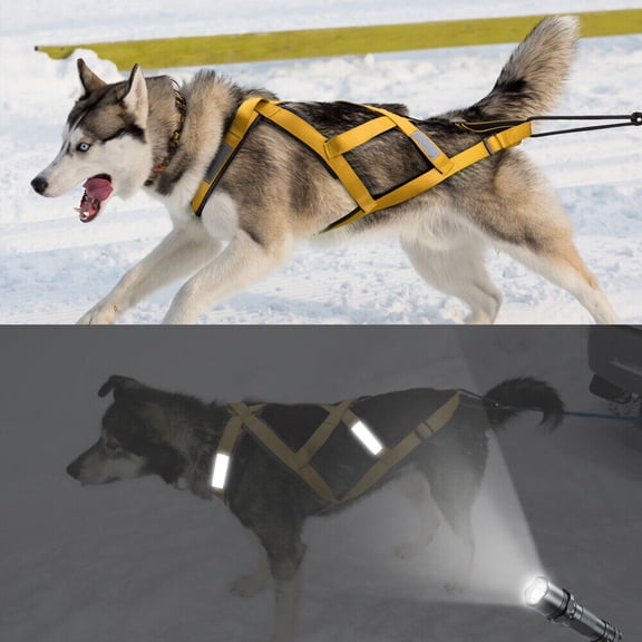 Pet Artist Pet Dog Weight Pulling Harness Reflective Training Sledding Vest Adjustable for Medium Large Breeds Rottweier Mastiff Pitbull