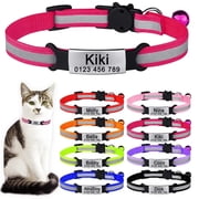 Pet Artist Reflective Personalized Cat Kitten Collar Custom Name Tag Safety Quick Release