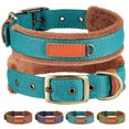 thumbnail image 1 of Pet Artist Soft Webbing Dog Collar Plush Padded Brass Buckle Adjustable for Small Large Pet, 1 of 10