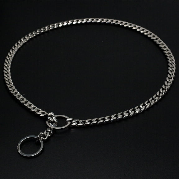 Pet Artist Stainless Steel Luxury Choke Dog Collars Training Slip Chain Collar for Pitbull Bulldog Rottweiler Gold Silver